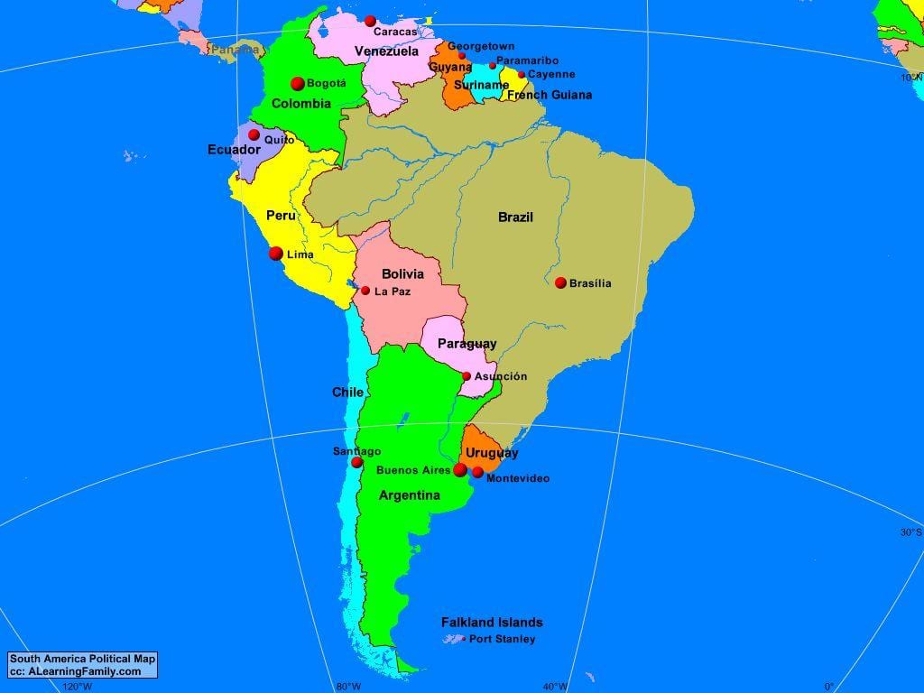 地図のリマの南米