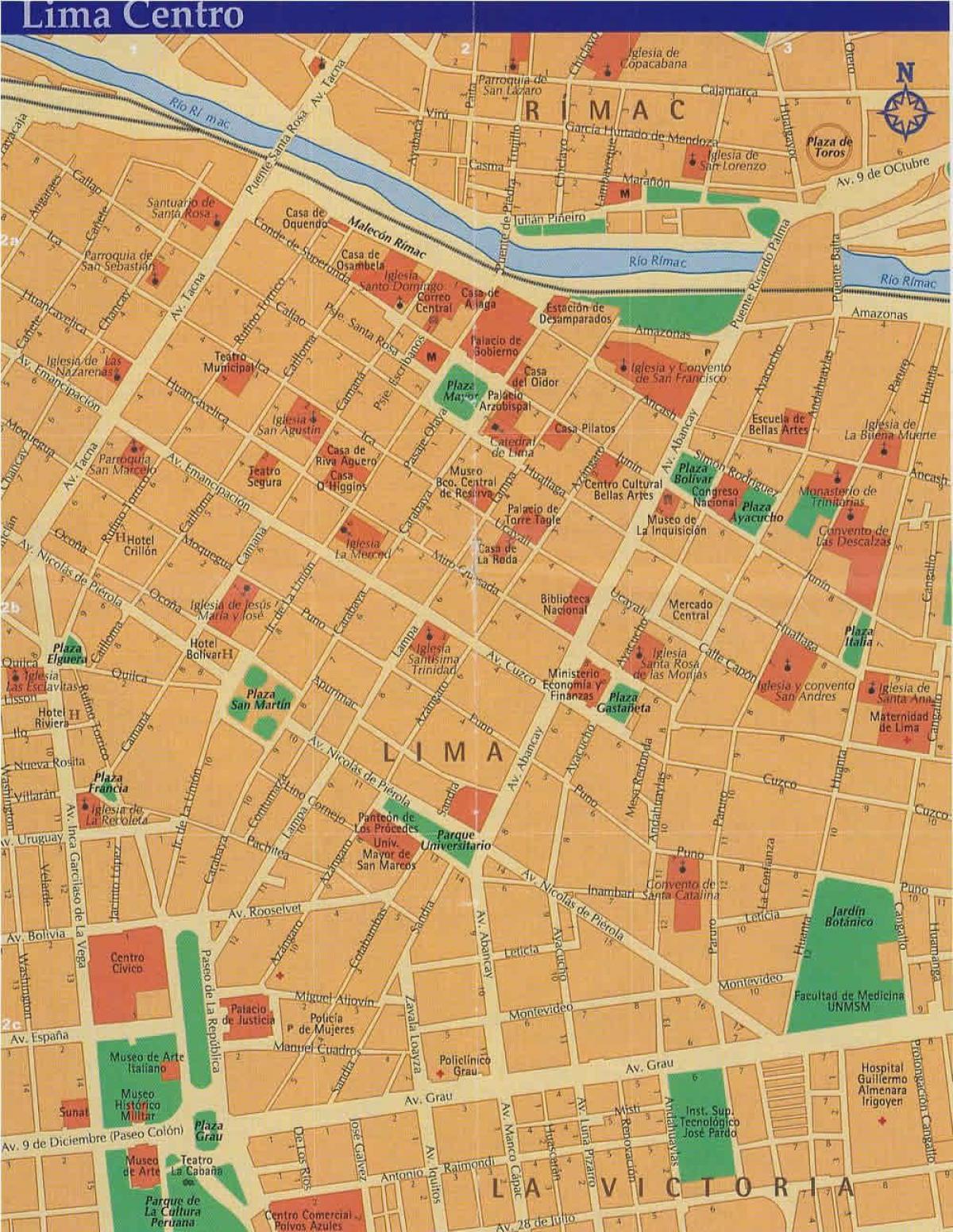 リマ市内地図