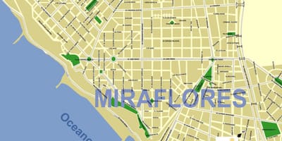 リマのミラフローレ地図