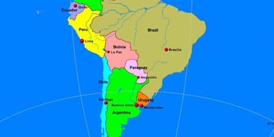 地図のリマの南米